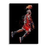 Kobe Bryant LeBron James Basketball Star Canvas Painting Scandinavian Cuadros Wall Art Pictures Prints Posters for Living Room - Virtual Blue Store