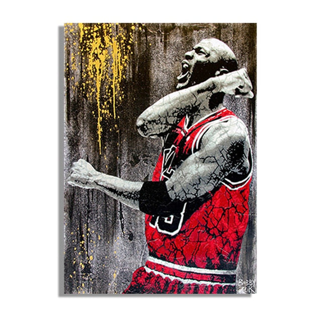 Kobe Bryant LeBron James Basketball Star Canvas Painting Scandinavian Cuadros Wall Art Pictures Prints Posters for Living Room - Virtual Blue Store