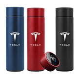 500ML Intelligent Thermos Temperature Display Customize Logo Stainless Steel Vacuum Water Cup For Tesla Model 3 2017 2018 2019 - Virtual Blue Store