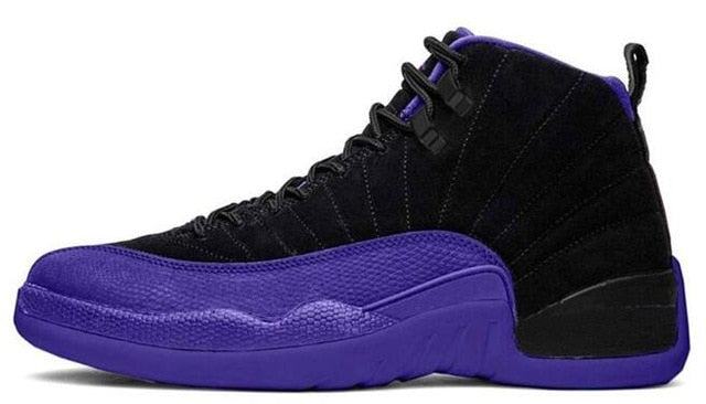 New 12 Reverse Flu Game University Gold Dark Concord Dark Grey OVO White Men Basketball Shoes 12s Playoff French Blue Sneakers - Virtual Blue Store
