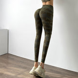 Camouflage Scrunch Butt Fitness Leggings Women Tummy Control High Waist Elastic Yoga Pants Gym Quick-Dry Squat Workout Tights - Virtual Blue Store