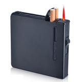 20pcs * 8.4mm Cigarette Inlaid Rhinestones Metal Cigarette Case With Inflatable Windproof Lighter Automatic Cigarette Smoking Bo - Virtual Blue Store
