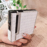 20pcs * 8.4mm Cigarette Inlaid Rhinestones Metal Cigarette Case With Inflatable Windproof Lighter Automatic Cigarette Smoking Bo - Virtual Blue Store