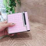 20pcs * 8.4mm Cigarette Inlaid Rhinestones Metal Cigarette Case With Inflatable Windproof Lighter Automatic Cigarette Smoking Bo - Virtual Blue Store