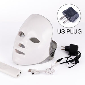 NOBOX-Minimalism Design 7 Colors LED Facial Mask Photon Therapy Anti-Acne Wrinkle Removal Skin Rejuvenation Face Skin Care Tools - Virtual Blue Store