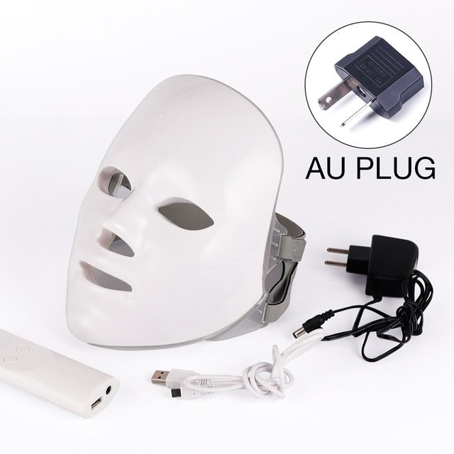 NOBOX-Minimalism Design 7 Colors LED Facial Mask Photon Therapy Anti-Acne Wrinkle Removal Skin Rejuvenation Face Skin Care Tools - Virtual Blue Store