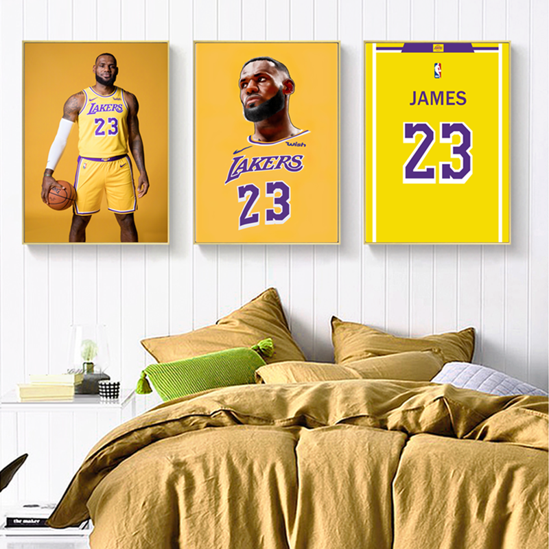 LeBron James Poster Canvas Painting Basketball Star Wall Art decor Picture Home Decoration Habitation Decorative for Living room - Virtual Blue Store