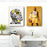 LeBron James Poster Canvas Painting Basketball Star Wall Art decor Picture Home Decoration Habitation Decorative for Living room - Virtual Blue Store
