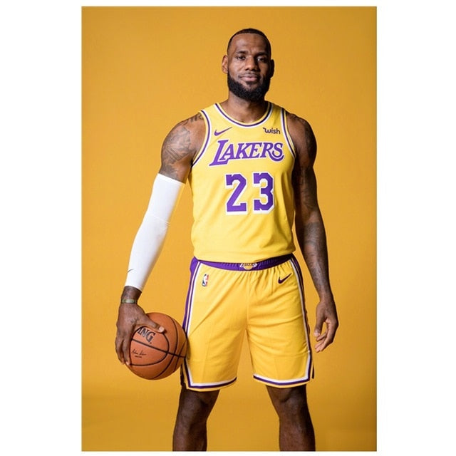 LeBron James Slam Dunk Poster Los Angeles Lakers Basketball Hand Made –  CanvasBlackArt