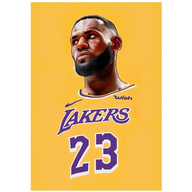 LeBron James Poster Canvas Painting Basketball Star Wall Art decor Picture Home Decoration Habitation Decorative for Living room - Virtual Blue Store