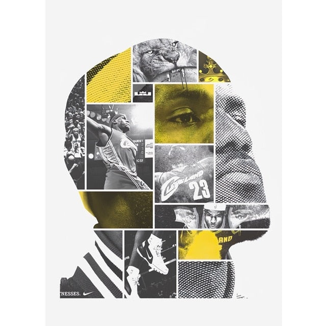 LeBron James Poster Canvas Painting Basketball Star Wall Art decor Picture Home Decoration Habitation Decorative for Living room - Virtual Blue Store