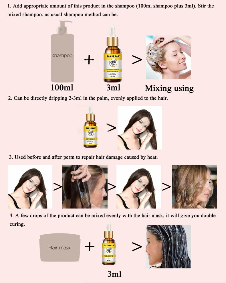 Hair Loss Products Natural With No Side Effects Grow Hair Faster Regrowth Hair Growth Products - Virtual Blue Store