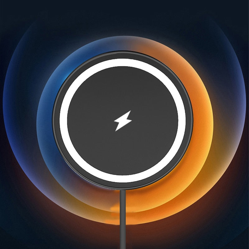 15W Car Charger Holder For iPhone 12Pro Max 11 X Magnetic Wireless Fast Charger Car Phone Holder Air Outlet GPS Navigation Stand - Virtual Blue Store