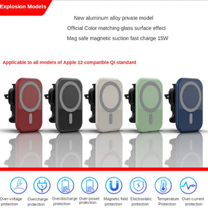 15w NEW Magnetic Car Wireless Charger Qi Fast Charging Mount Air Vent Phone Stand for IPhone 12 Pro Max Mini Magsafe Car Holder - Virtual Blue Store