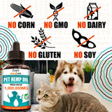 Catfit Hemp Essential Oil Pet Anxiety Relief Pain Relief Oil Pet hair Care Oil Improve Immunity Mobility Reduces Skin Irritation - Virtual Blue Store