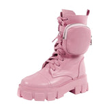 Punk Rock Steam  Metal Buckle Motorcycle Boots Women Rivet Chunky Heel Short Booties Thick Platform Gothic Shoes Lad - Virtual Blue Store