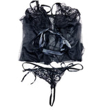 valentine's day sexy lingerie hot black lace deep_v neck teddy sexy underwear erotic lingerie lenceria sexy costumes - Virtual Blue Store