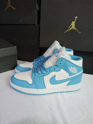 Aj1 mid top shoes classic color matching fashion design comfortable for both men and women breathable sports shoes size 36-46 - Virtual Blue Store