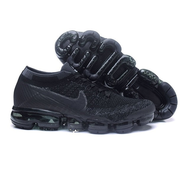 Nike- AIR VAPORMAX FLYKNIT 1.0 Comfortable Black White Women Men Sports Sneakers Breathable Running Shoes 36-45 - Virtual Blue Store