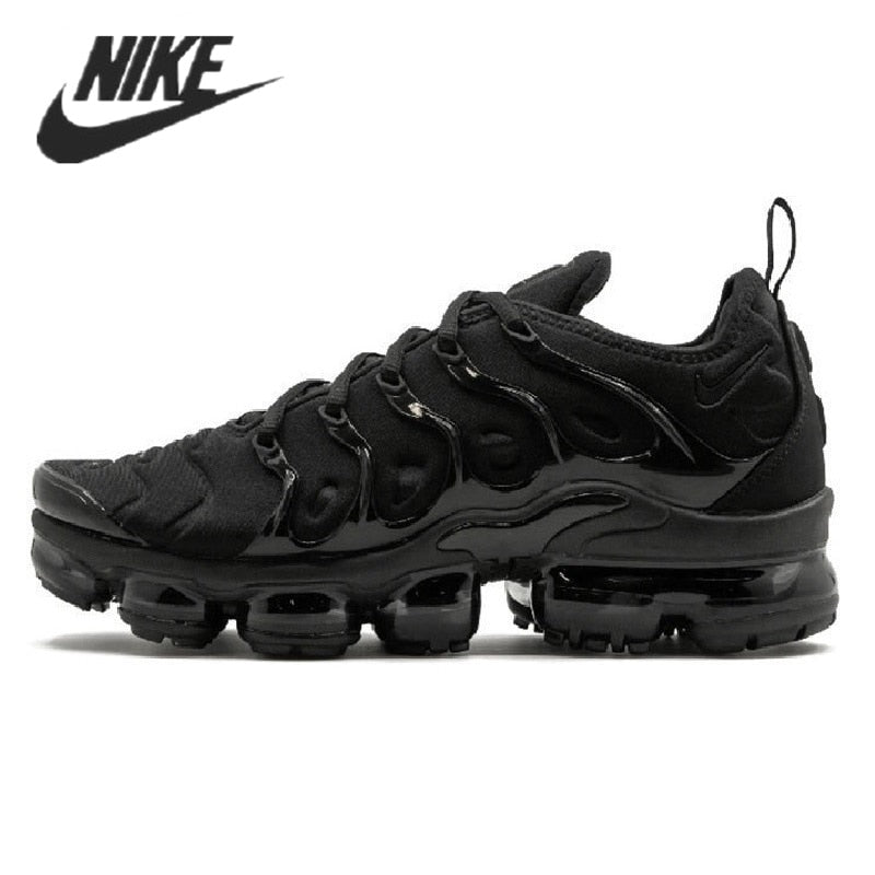 Nike- Air VaporMax Plus TN Women Men's Running Shoes Triple Black New Arrival Authentic Breathable Outdoor Sneakers 36-45 - Virtual Blue Store