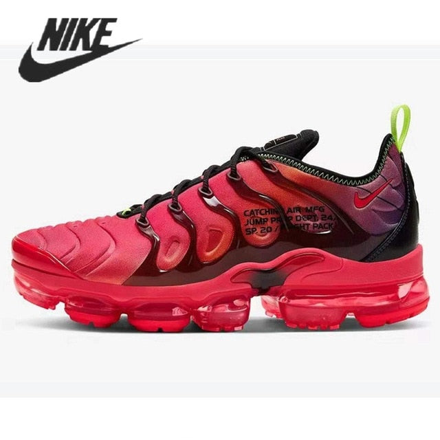 Nike- Air VaporMax Plus TN Women Men's Running Shoes Triple Black New Arrival Authentic Breathable Outdoor Sneakers 36-45 - Virtual Blue Store