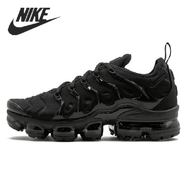 Nike- Air VaporMax Plus TN Women Men's Running Shoes Triple Black New Arrival Authentic Breathable Outdoor Sneakers 36-45 - Virtual Blue Store