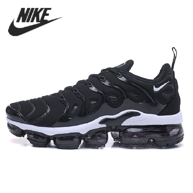 Nike- Air VaporMax Plus TN Women Men's Running Shoes Triple Black New Arrival Authentic Breathable Outdoor Sneakers 36-45 - Virtual Blue Store