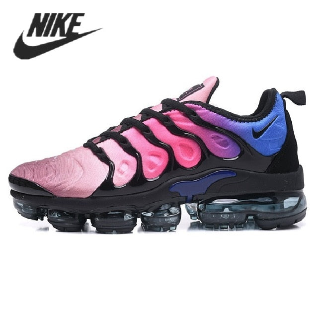 Nike- Air VaporMax Plus TN Women Men's Running Shoes Triple Black New Arrival Authentic Breathable Outdoor Sneakers 36-45 - Virtual Blue Store