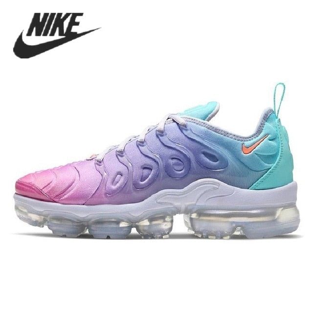 Nike- Air VaporMax Plus TN Women Men's Running Shoes Triple Black New Arrival Authentic Breathable Outdoor Sneakers 36-45 - Virtual Blue Store