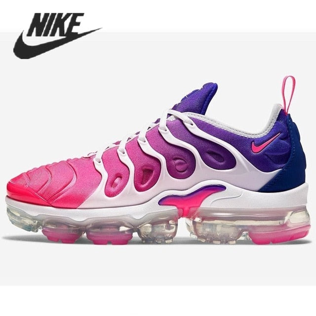 Nike- Air VaporMax Plus TN Women Men's Running Shoes Triple Black New Arrival Authentic Breathable Outdoor Sneakers 36-45 - Virtual Blue Store