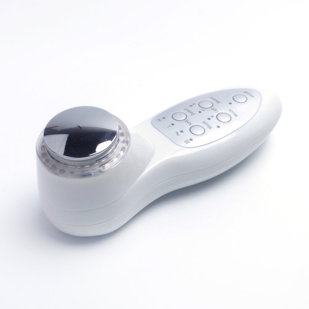 Ultrasonic Facial Massager 7 Colors Led Photon Skin Rejuvenation Light Therapy Face Lift Anti Wrinkle Beauty Device - Virtual Blue Store