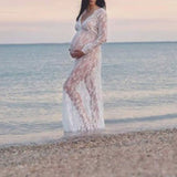 Women Summer Sexy Floral Lace Transparent Bikini Cover Up Dress Playa Vestido Swimsuit Flowy Embroidery Maxi Beach Swimwear Wear - Virtual Blue Store