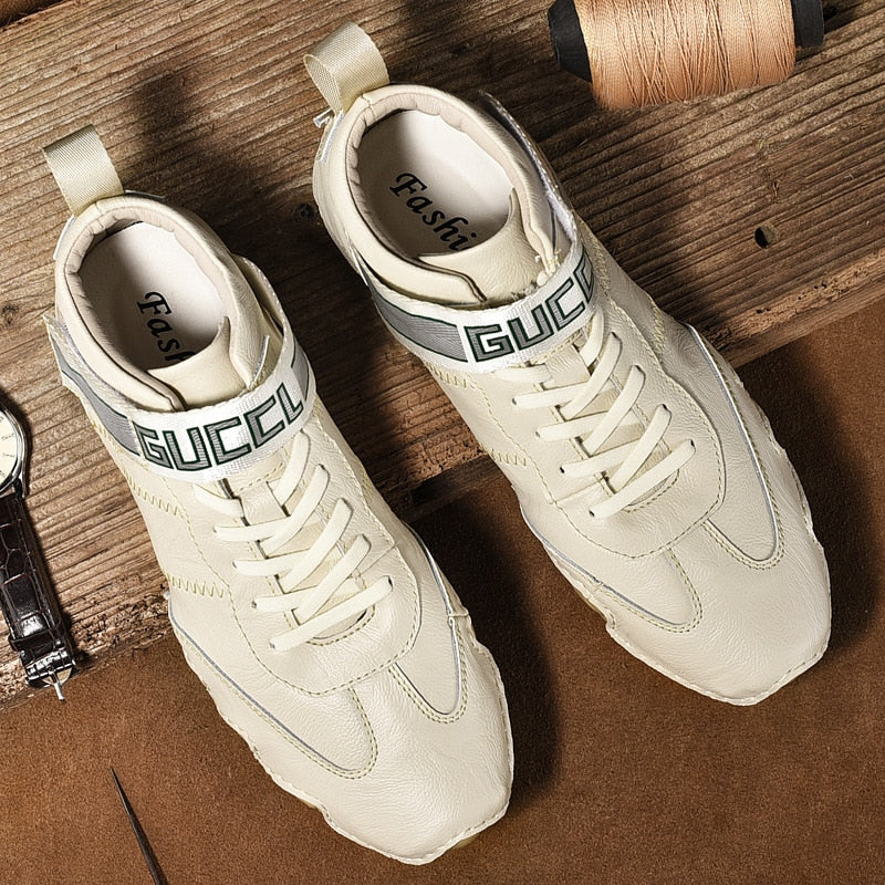 Zemo more Men Shoes Fashion Genuine Leather Loafers Breathable Autumn Comfortable Casual Shoes Outdoor Men Sneakers Shoes - Virtual Blue Store