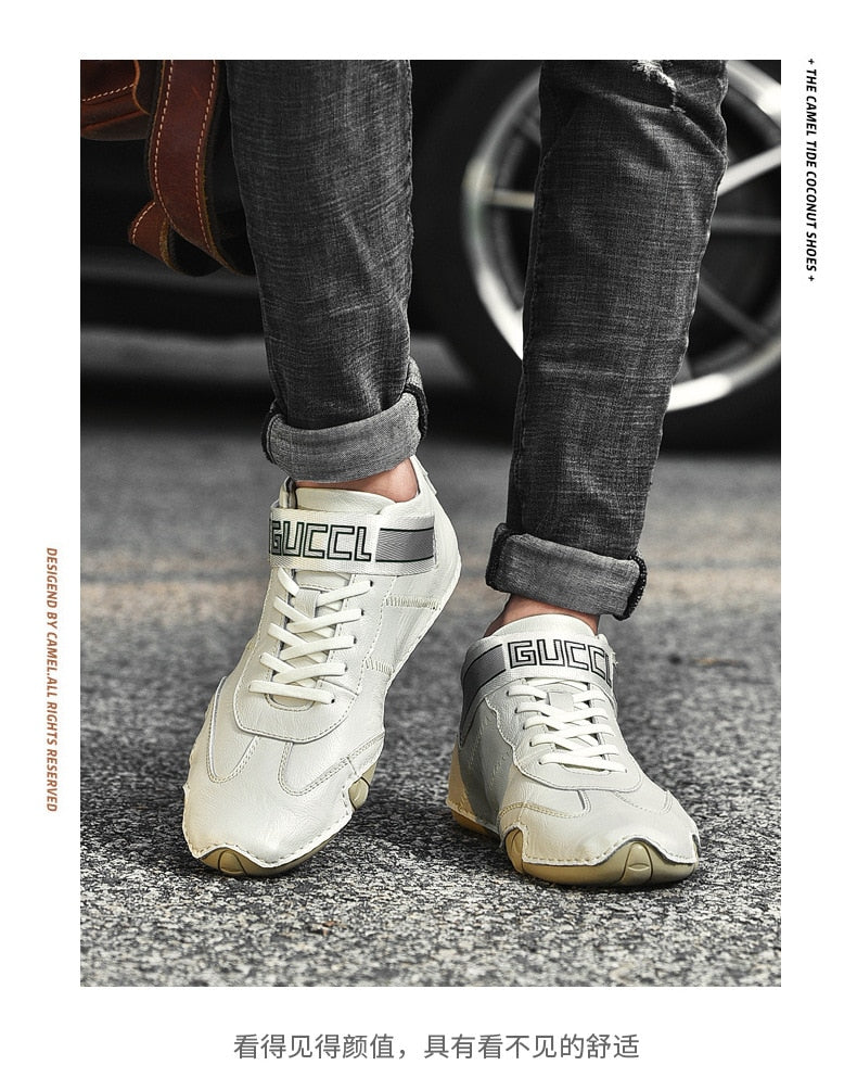 Zemo more Men Shoes Fashion Genuine Leather Loafers Breathable Autumn Comfortable Casual Shoes Outdoor Men Sneakers Shoes - Virtual Blue Store