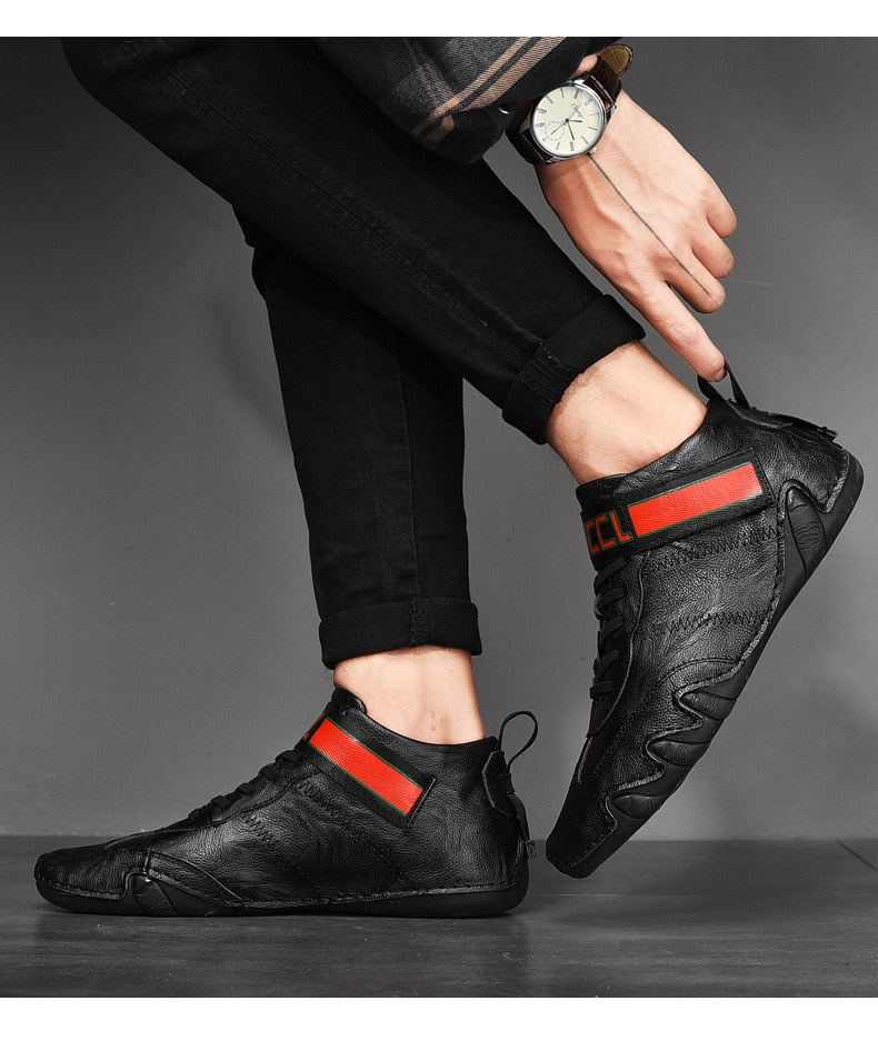 Zemo more Men Shoes Fashion Genuine Leather Loafers Breathable Autumn Comfortable Casual Shoes Outdoor Men Sneakers Shoes - Virtual Blue Store