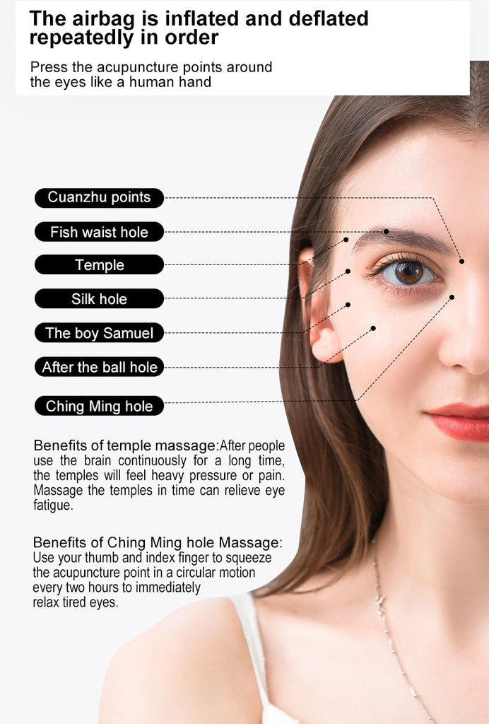 New 4D Bluetooth Eyes Massager Music Massage Heating Electric Smart Mask For Sleep Airbag Vibration Anti Wrinkle Eye Care Device - Virtual Blue Store