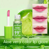 Women Aloe Lipstick Lip Tint Long Lasting Waterproof Moisturizing Nourish Lip Gloss Changeable Color - Virtual Blue Store