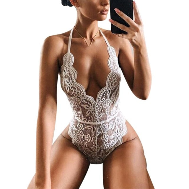 Hot Women Sleepwear Lace Underwear Sexy Lingerie Sex Clothes Erotic Transparent Dress Black Baby Dolls Sleepwear Night Dress - Virtual Blue Store