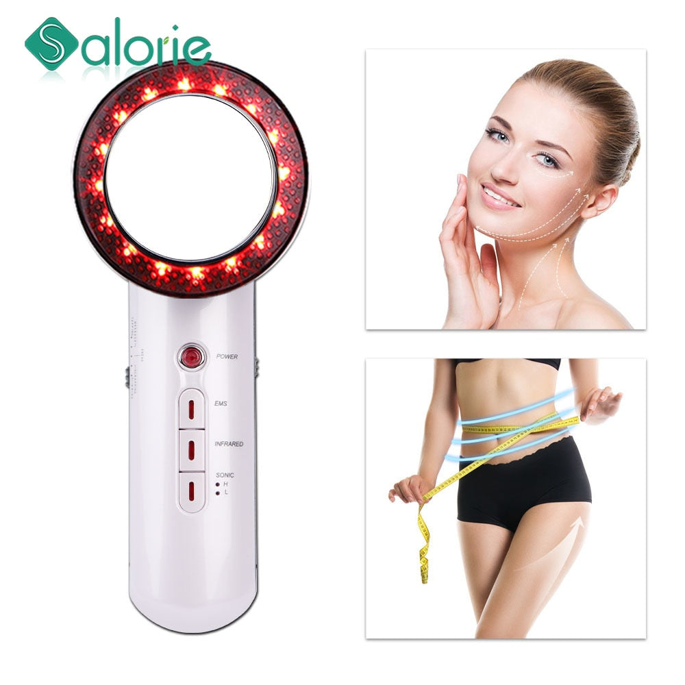 Facial Lifting Body Slimming Massager EMS Ultrasound Cavitation Lipo Fat Burner Machine Galvanic Infrared Ultrasonic Weight Lose - Virtual Blue Store