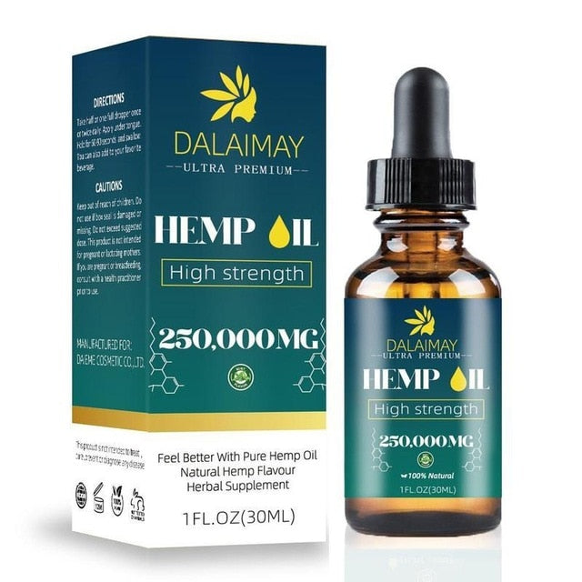 30ml Essential Oils 250000mg Organic Cbd Hemp Seed Oil Reduce Extract Anxiety Drop Relief Sleep Bio-active For Body Pain Be X6D9 - Virtual Blue Store