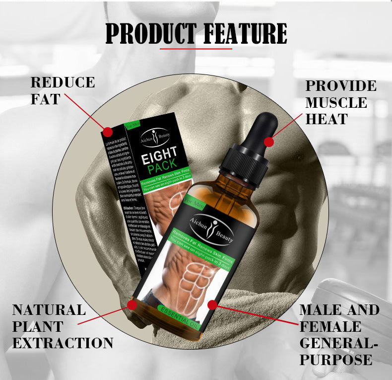30ML Powerful Abdominal Muscle Essence Oil Stronger Muscle Strong Anti Cellulite Burn Fat Product Weight Loss Essence Oil Men - Virtual Blue Store