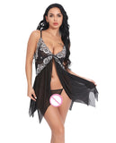 Women Sexy Lingerie Underwear Erotic Dress See-through Lace Pajamas Sleepwear Nightdress + Thong Sexy Costumes Sex Dress - Virtual Blue Store