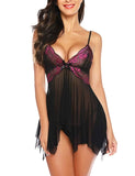 Women Sexy Lingerie Underwear Erotic Dress See-through Lace Pajamas Sleepwear Nightdress + Thong Sexy Costumes Sex Dress - Virtual Blue Store