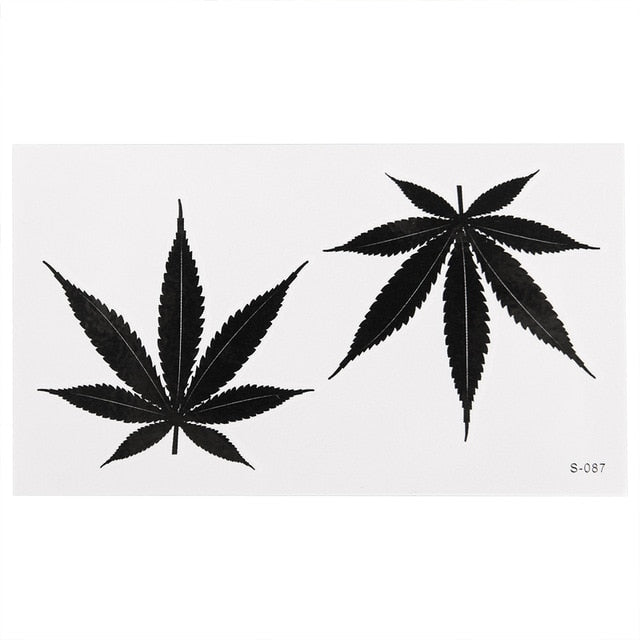 Leaf Maple Leaf Water Transfer Tattoo Sticker Disposable Tattoo Sticker Lady Body Art Waterproof Temporary Tattoo Sticker - Virtual Blue Store