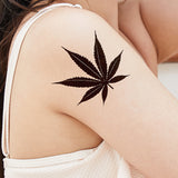 Leaf Maple Leaf Water Transfer Tattoo Sticker Disposable Tattoo Sticker Lady Body Art Waterproof Temporary Tattoo Sticker - Virtual Blue Store