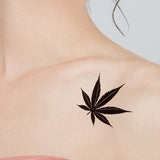 Leaf Maple Leaf Water Transfer Tattoo Sticker Disposable Tattoo Sticker Lady Body Art Waterproof Temporary Tattoo Sticker - Virtual Blue Store
