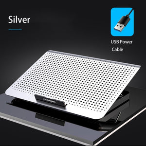 Gaming Laptop Cooler Silent Fan Metal Laptop Cooling Pads Two USB Port Portable Adjustable Notebook Stand For 12-16 Inch Laptop