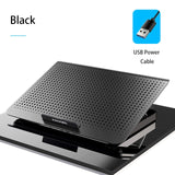 Gaming Laptop Cooler Silent Fan Metal Laptop Cooling Pads Two USB Port Portable Adjustable Notebook Stand For 12-16 Inch Laptop