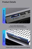 Gaming Laptop Cooler Silent Fan Metal Laptop Cooling Pads Two USB Port Portable Adjustable Notebook Stand For 12-16 Inch Laptop