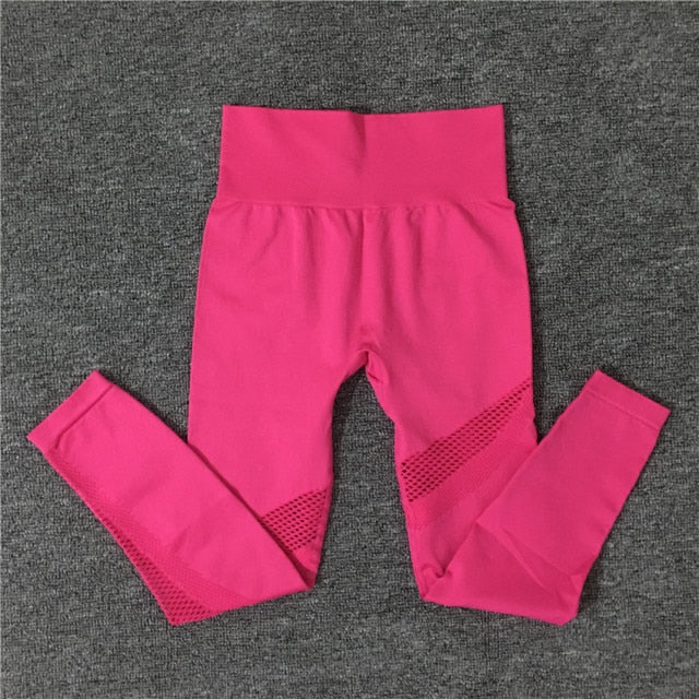 2021 New Dry Sports Wear Slim Stretchy Gym Tights Energy Seamless Leggings Gym Yoga Pants Breathable Sports Running Pants - Virtual Blue Store